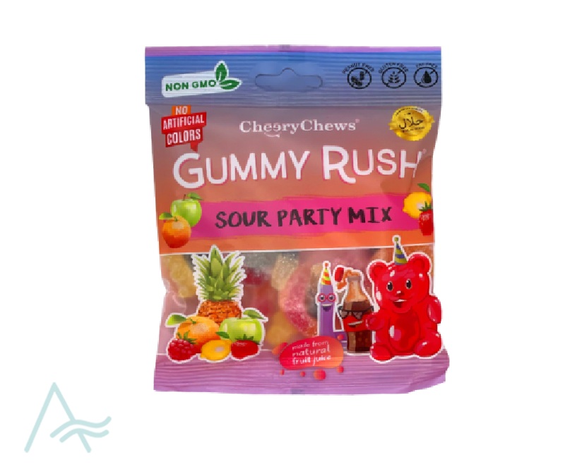 GUMMY RUSH SOUR PARTY MIX 90 G